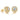Hip Hop Full Zircon Micro Set Earrings Men's Trendsetter Gold Plated Hip hop Earrings Accessories