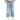 Children's Cartoon Wide Leg Jeans Girls' Straight Leg School Pants