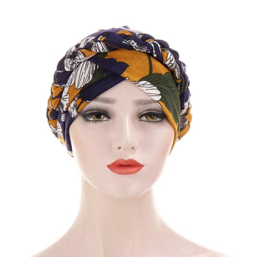 Muslim Women Silk Braid Pre tied Turban Hat Headscarf Cancer Chemo Beanie Cap Headwear Head Wrap Hair Accessories