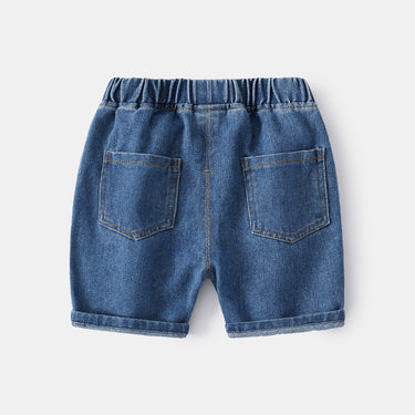 Mid-Length Shorts Cartoon Pattern Casual Summer Kids Jeans Shorts