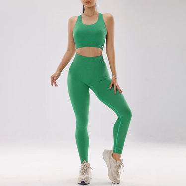 Peach Hip Fitness Pants Set Yoga Running Quick Dried Bra Slimming Leggings Bottom 9/4 Pants