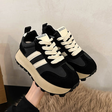 Melad color blocked thick sole sports Forrest Gump shoes for women retro casual dad shoes