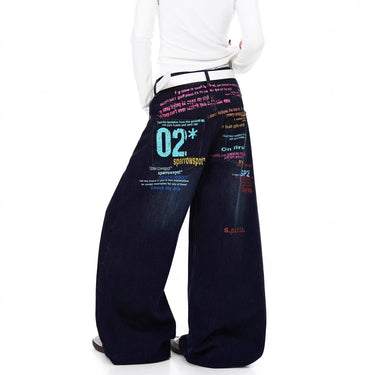 Casual Street Style Wide Leg Jeans Women Straight Leg Jeans