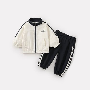 Baseball Jacket and Casual Pants Two-Piece Set, Outfit for Kids
