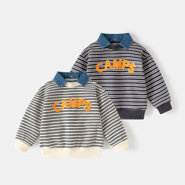 Two-Piece Hoodie with Detachable Shirt Collar Casual Outerwear for Kids