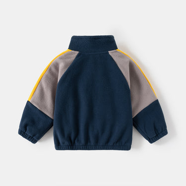 Boys and Girls Color-Blocked Zip-Up Outerwear, Kids' Casual Coat