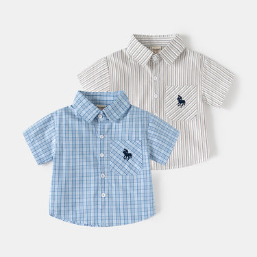 Short Sleeve Checkered Shirt Kids