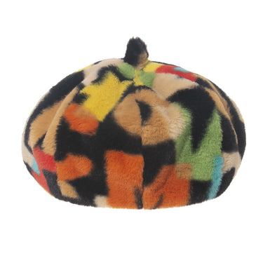 Autumn Winter Rabbit Fur Beret French Hat Fashion Graffiti Rainbow Letter Octagonal Hat Lady Girls Warm Winter Hats for Women