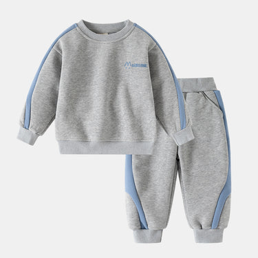 Warm Tracksuit Set Loose Hoodie Casual Long Pants Two-Piece Outfit for Kids