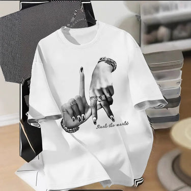 Round neck short sleeved top for women