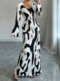 Style Zebra Print Sleeveless High Waist Belted Fitted Dress