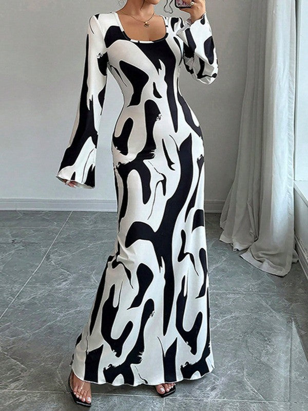Style Zebra Print Sleeveless High Waist Belted Fitted Dress