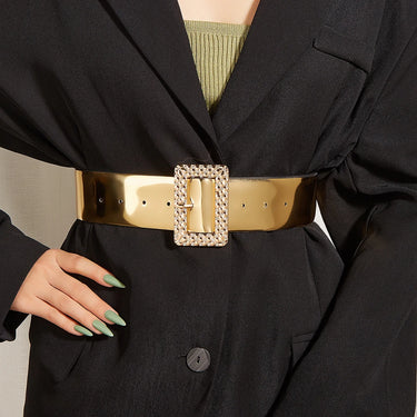 High Quality Ladies Fashion Gold Belt Dress Shirt Suit Decorative Pin Buckle Belts for Women Luxury Designer Waist Belt