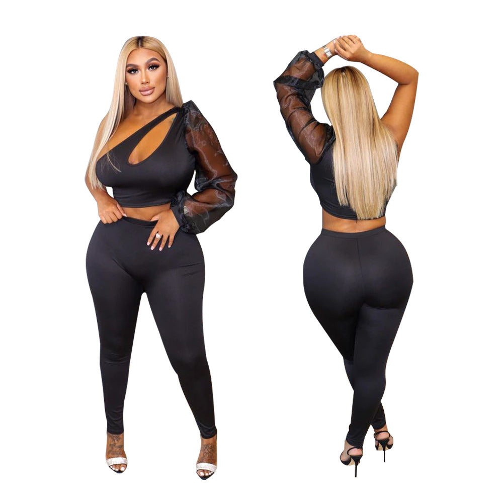 Women's hollowed out pants set