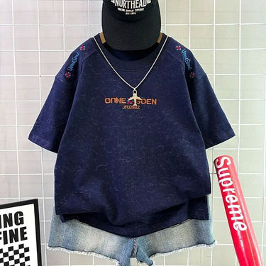 Cotton Boys' Short Sleeve T-Shirt  Top for Kids and Older Boys Trendy Half Sleeve T-Shirt