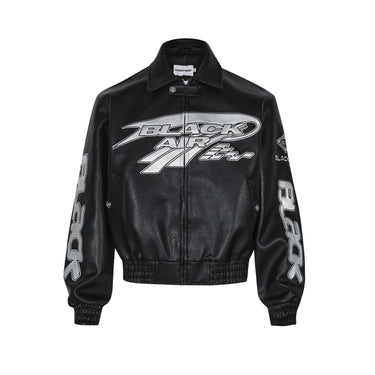 Clean Fit Litchi Eco-Leather Jacket for Men and Women