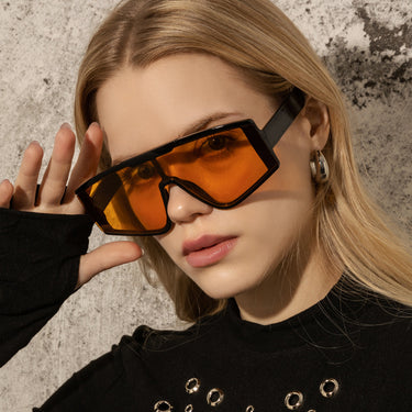 New Fashion Big Frame Sunglasses Men And Women Tide Outdoor Street Shooting Sunglasses Leisure Riding Glasses