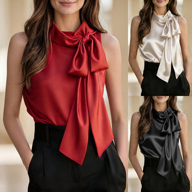 Big bow sleeveless top