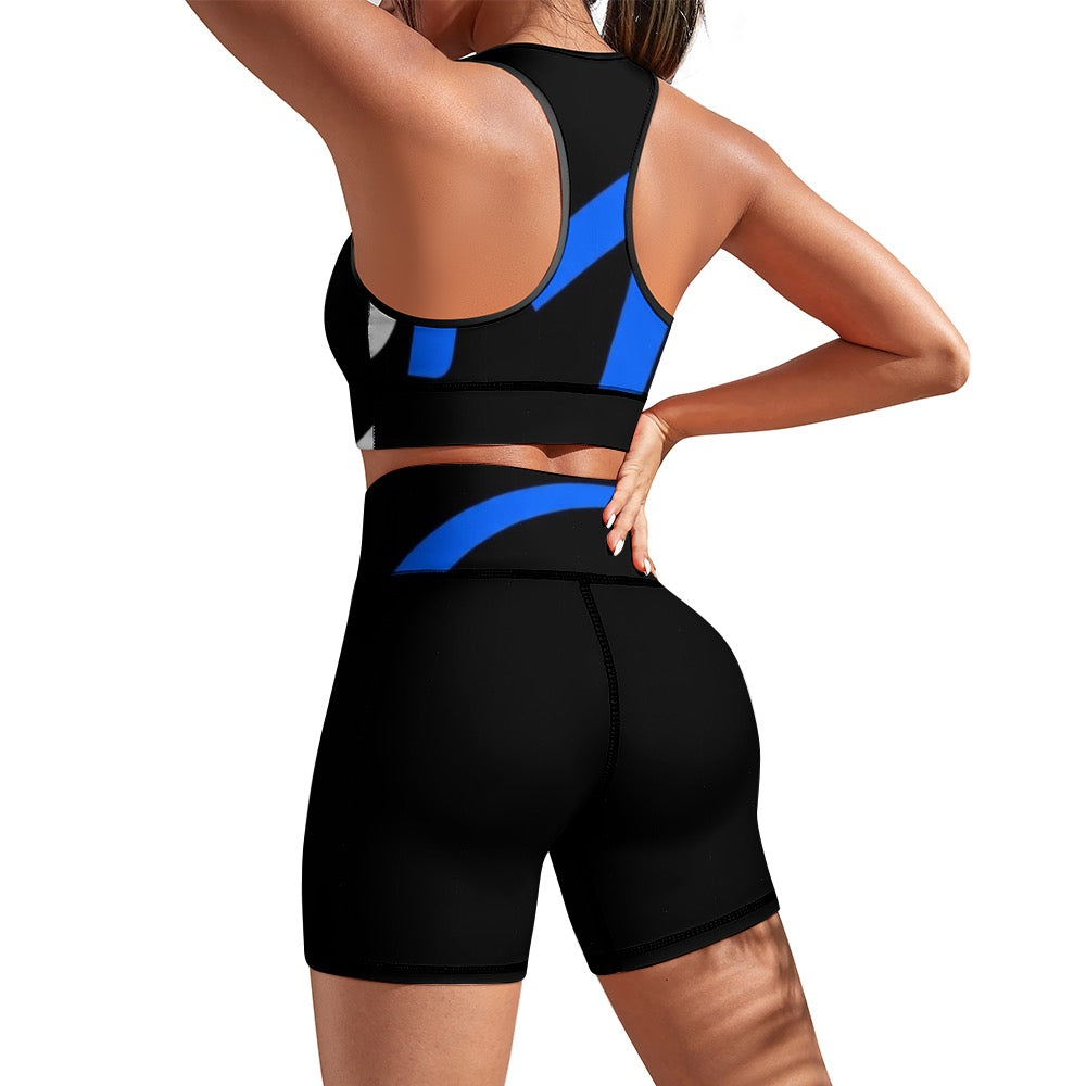 Women's yoga set including shorts