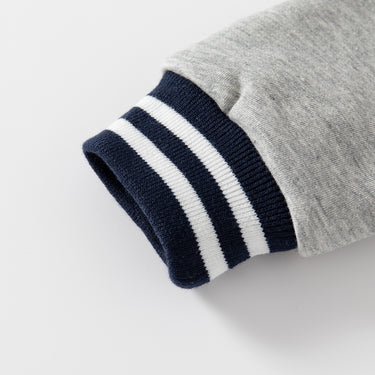 Boy's Fleece Baseball Jacket Trendy Kids Casual Outerwear Long Sleeve Cotton Kids Hoodie