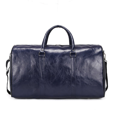 PU travel bag large capacity cylindrical sports fitness bag business casual short trip luggage bag
