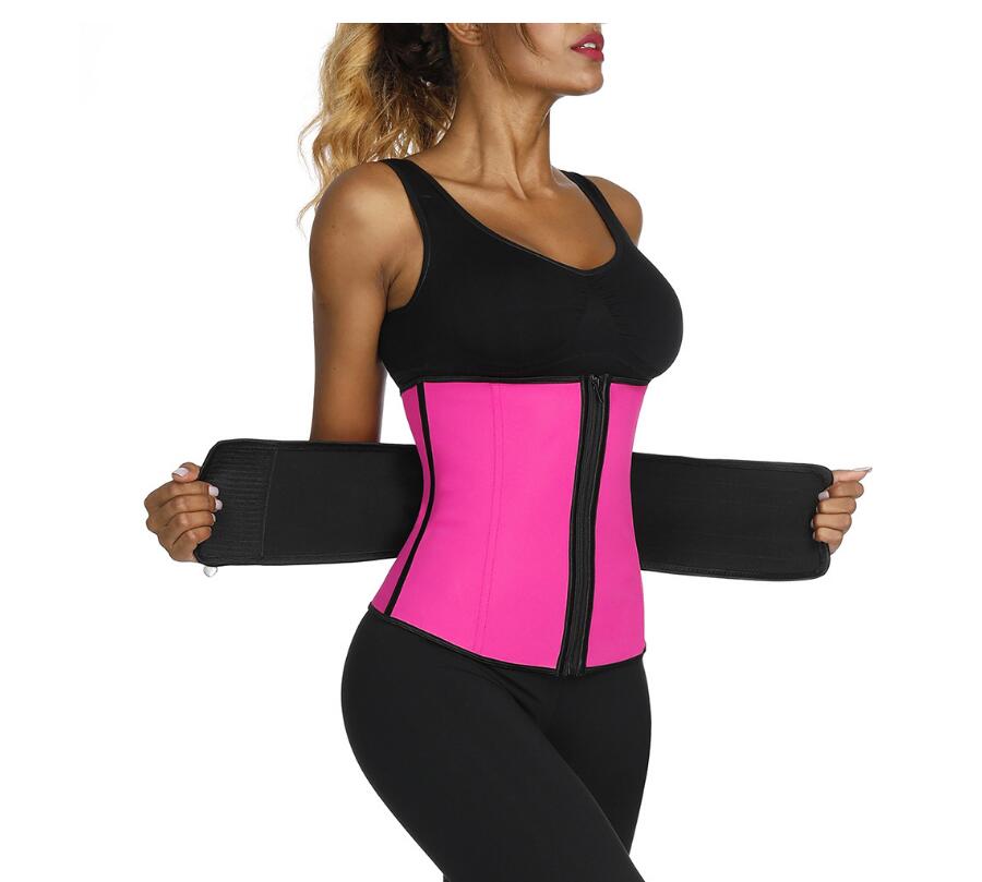 Abdominal Belt High Compression Zipper Plus Size Latex Waist Cincher Corset Underbust Body Fajas Sweat Waist Trainer