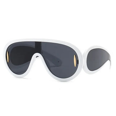 Oversized frame one-piece frog glasses sunglasses