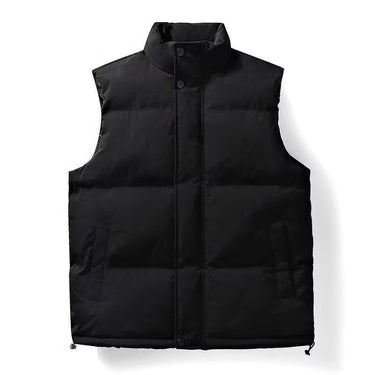 Vest for Men and Women, Cotton Coat, Couple's Sleeveless Jacket, Stand Collar