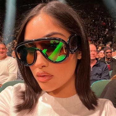Oversized frame one-piece frog glasses sunglasses