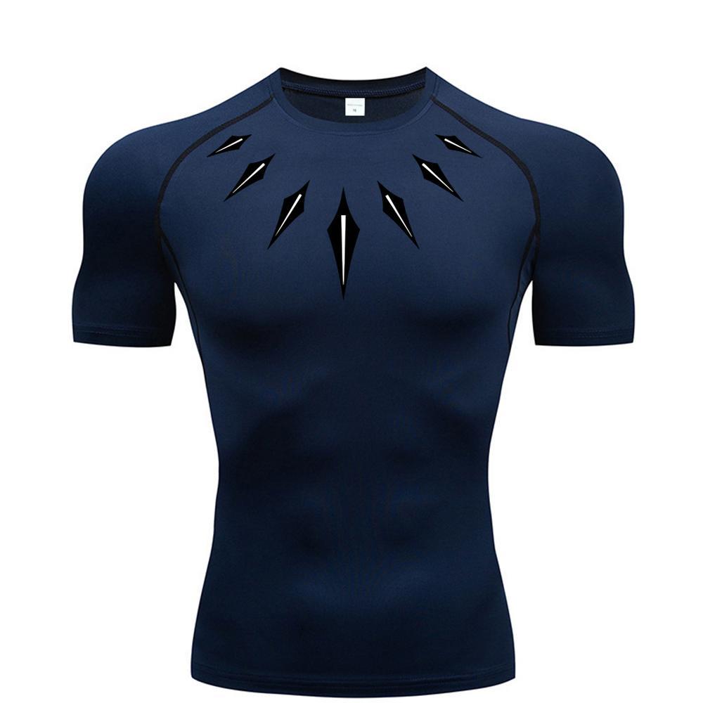 Printed Long Sleeve T-Shirt for Men, Quick-Dry Breathable Workout Running Top