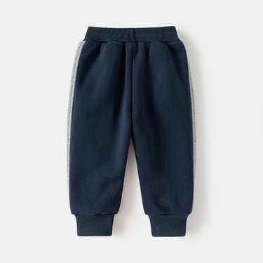 Fleece Lined Pants Thickened Sweatpants Warm Casual Pants for Kids
