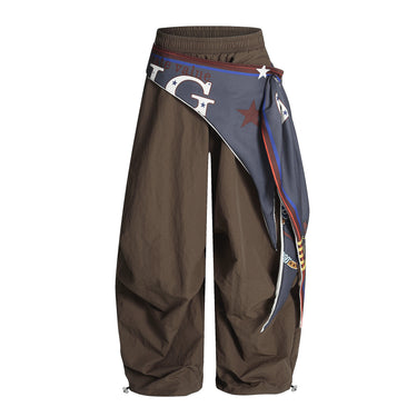 Belt decoration casual pants