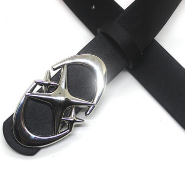 Original Design Double Crescent Moon Cross Star Buckle Belt