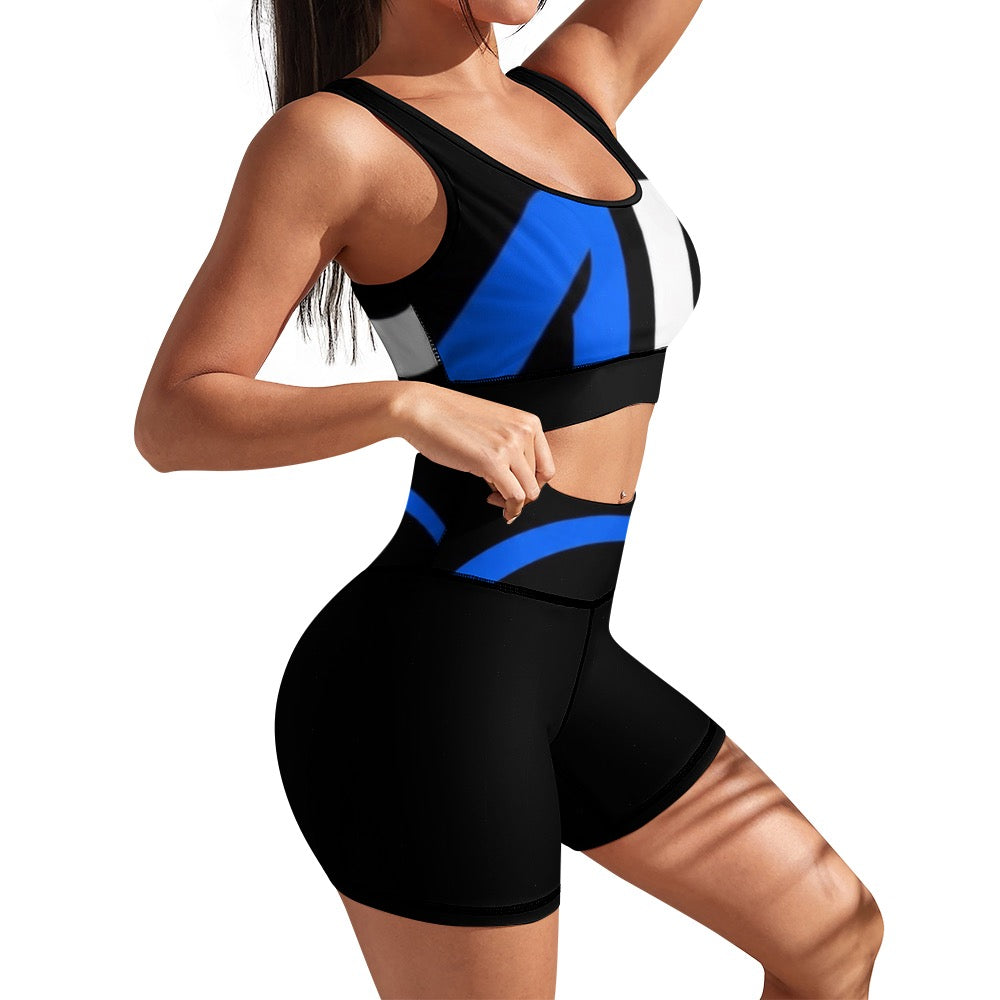 Women's yoga set including shorts