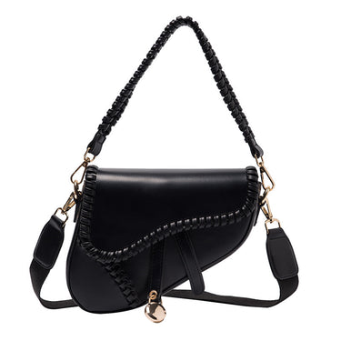 Women's Bag Autumn New Fashion One-Shoulder Messenger Personality Saddle Bag Korean Version Of The Solid Color Literary Trendy Bag
