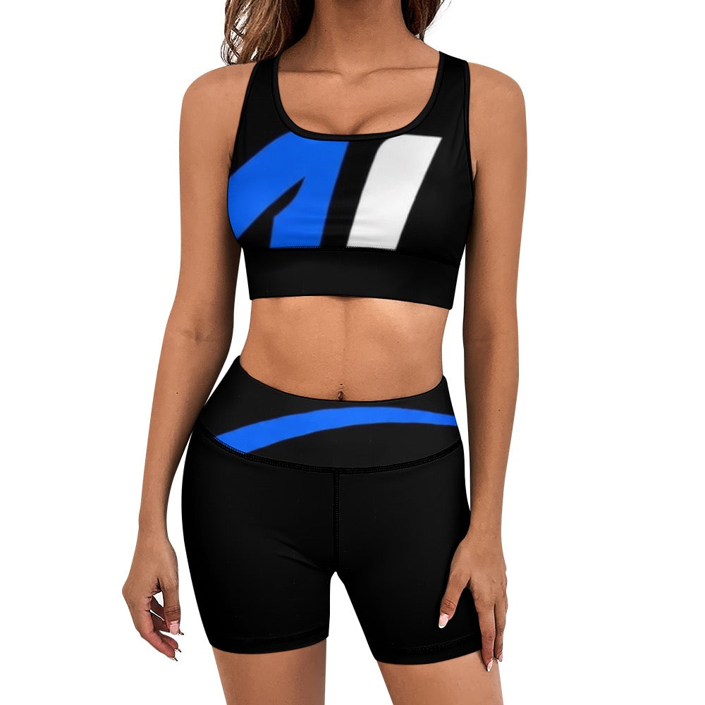 Women's yoga set including shorts
