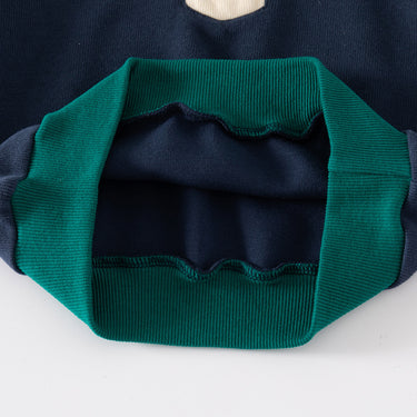 Children's Clothing, Kids Boy's Collar Patchwork Two-Piece Set