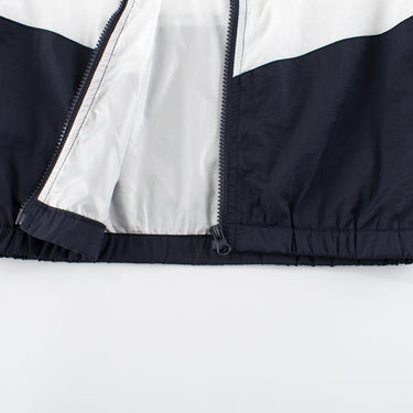 Casual Patchwork Zippered Hooded Regular Fit Outerwear for Kids