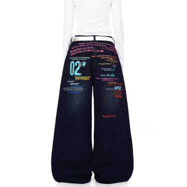 Casual Street Style Wide Leg Jeans Women Straight Leg Jeans