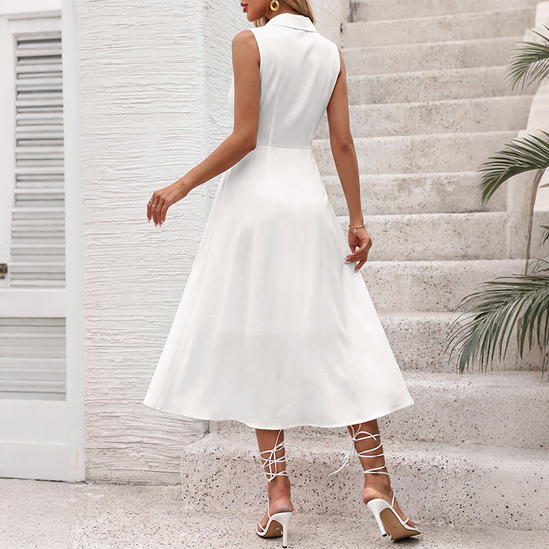 Lace up sleeveless dress