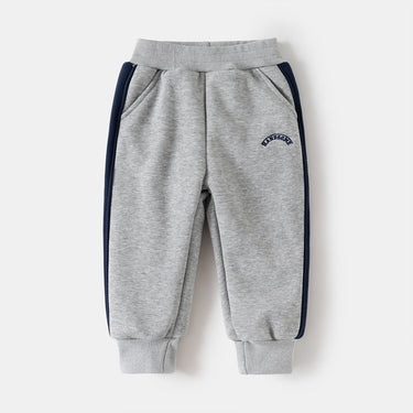 Fleece Lined Pants Thickened Sweatpants Warm Casual Pants for Kids