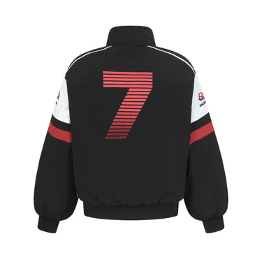 Embroidered motorcycle wind clip cotton jacket for men