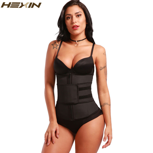 Abdominal Belt High Compression Zipper Plus Size Latex Waist Cincher Corset Underbust Body Fajas Sweat Waist Trainer