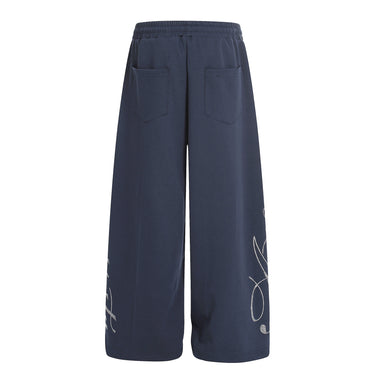 Letter hot stamping wide leg pants for girls