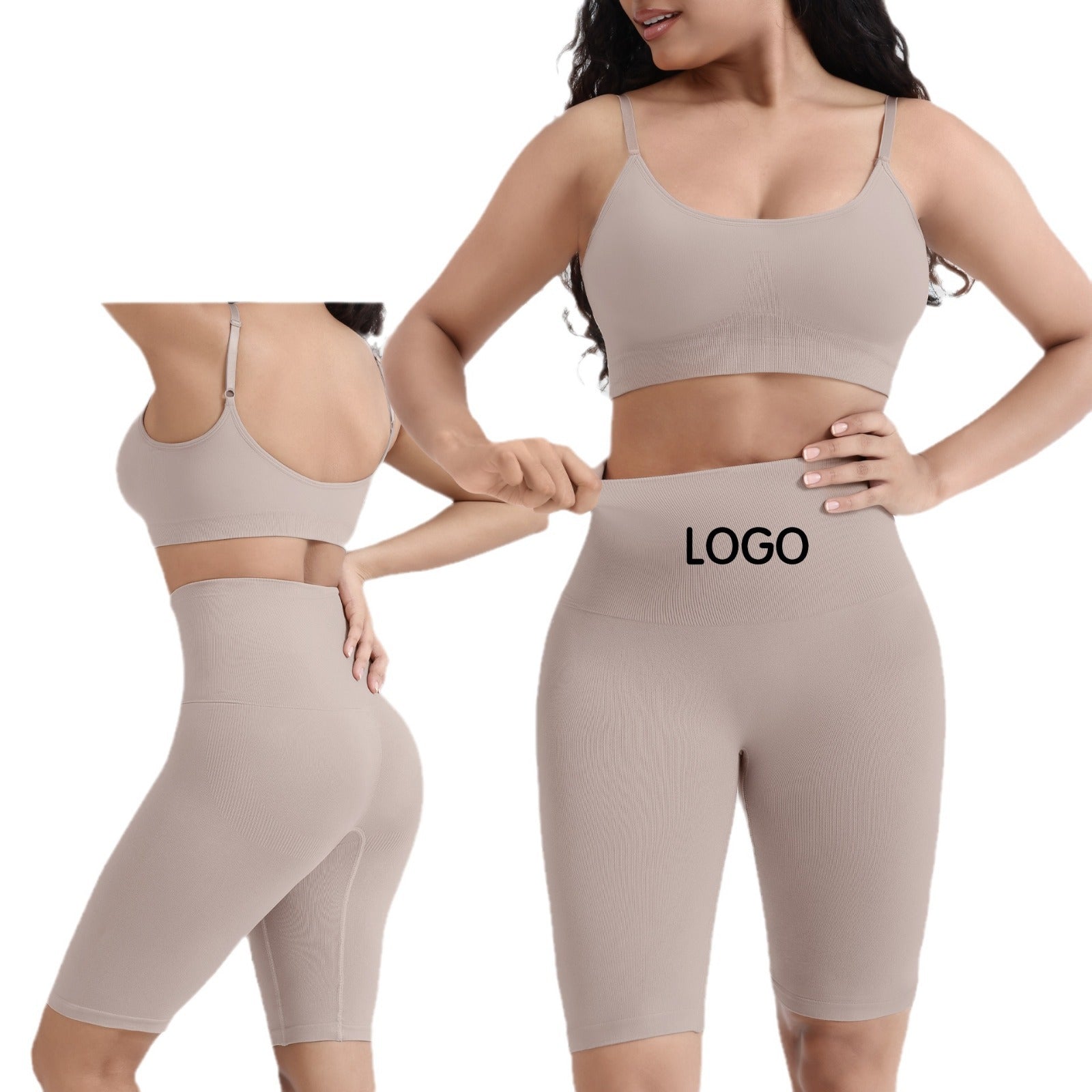 Sports Fitness Waist-Cinching Hip-Lifting Abdominal Support Pants Set
