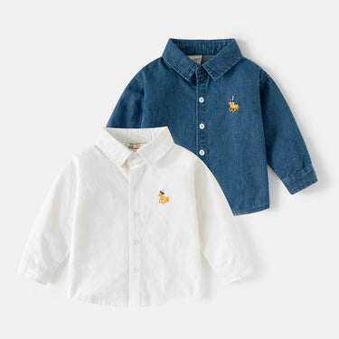 Boy's Denim Shirt  Long Sleeve Shirt Kids Top