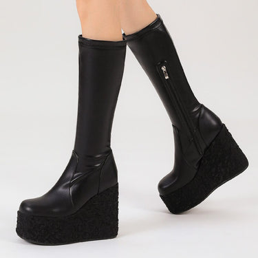 Newest Women Ankle Boots Autumn Winter Fashion Punk Style High Platforms Wedges Heels Shoes Party Night Club
