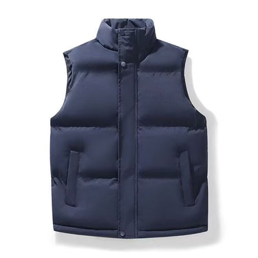 Vest for Men and Women, Cotton Coat, Couple's Sleeveless Jacket, Stand Collar