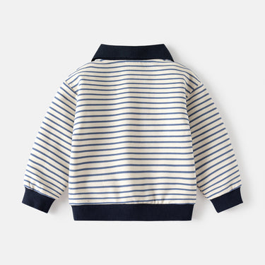 Children's Kids Girls Flip Collar Baby Color Block Jacket
