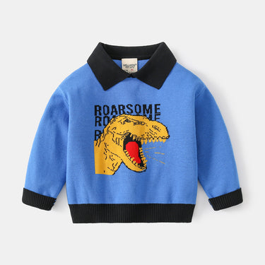 Cartoon Boys' Knit Sweater  Sweater, Spring Children's Pullover Sweater, Kids Clothing Wholesale